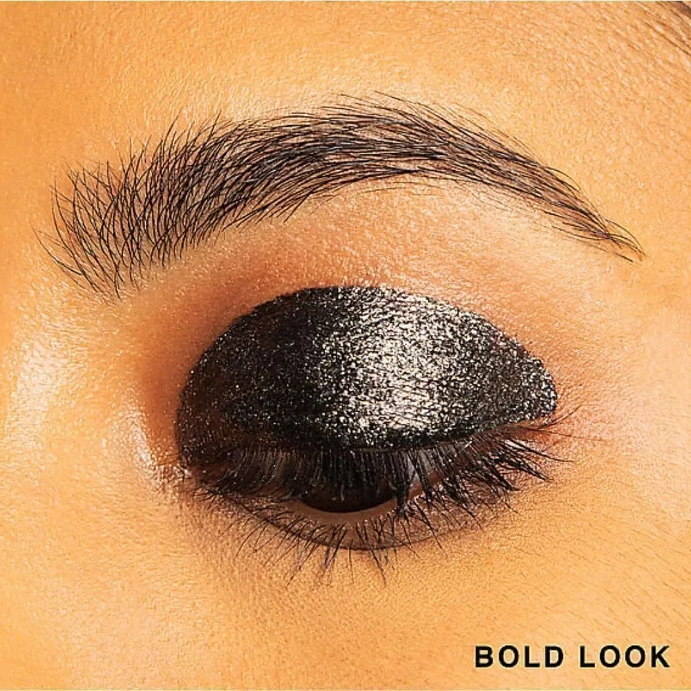 One/Size Eyepopper Liquid Eyeshadow in Death Drop - Black Holographic Glitter